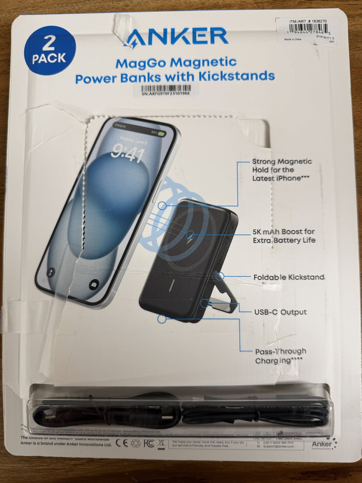 ANKER MagGo Magnetic Power Banks with Kickstands