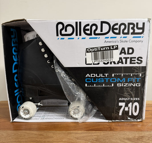 Roller Derby Youth Adult Custom Fit Quad Roller Skates - Black 7-10: Adjustable Size, Padded Boot Shaft