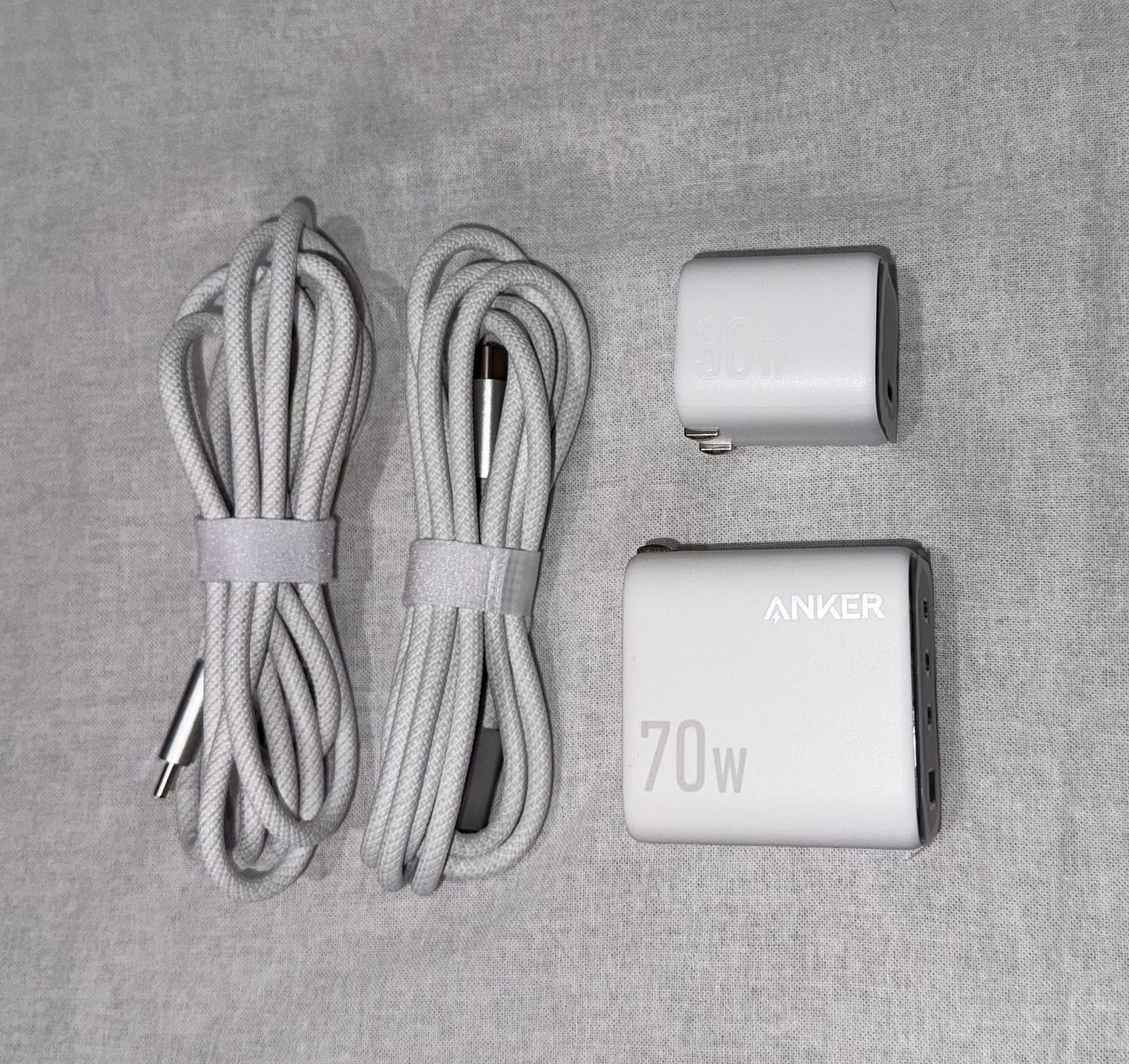 ANKER 70W & 30W GaN Chargers + 2 USB-C Cables
