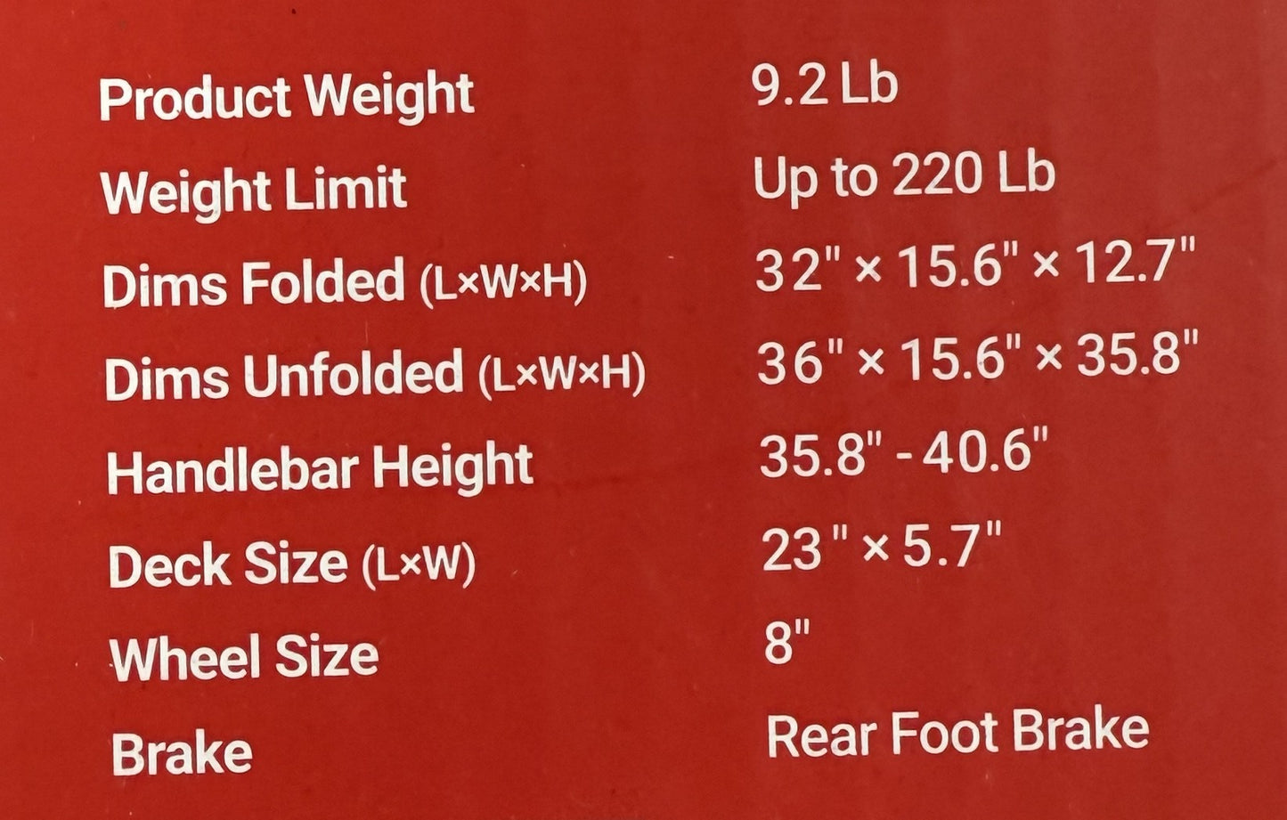 Jetson Hex Kick Scooter - Red: Aluminum Frame, Adjustable Handlebar, 220 lb Capacity