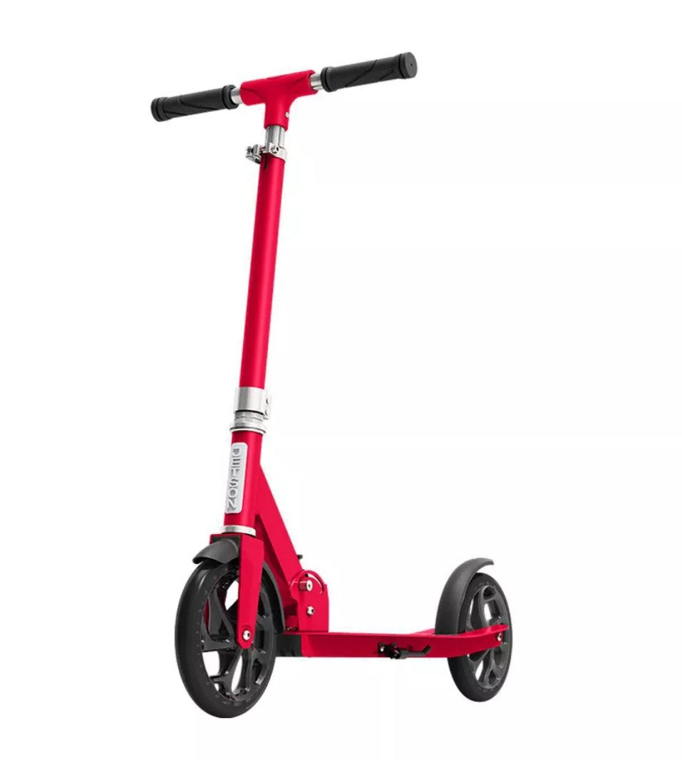 Jetson Hex Kick Scooter - Red: Aluminum Frame, Adjustable Handlebar, 220 lb Capacity