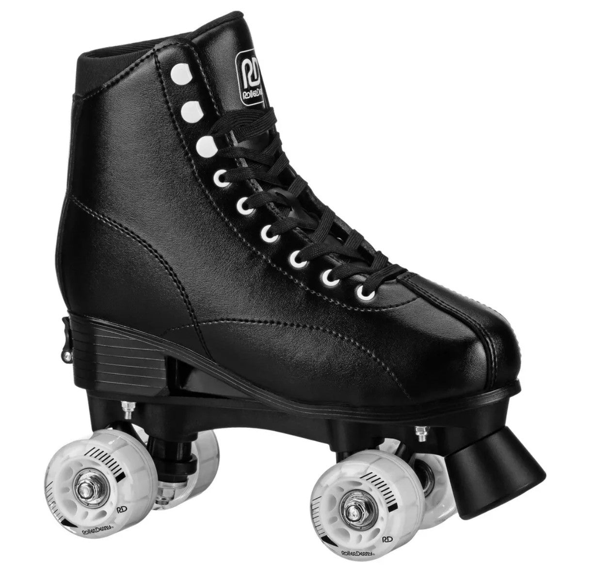 Roller Derby Youth Adult Custom Fit Quad Roller Skates - Black 7-10: Adjustable Size, Padded Boot Shaft