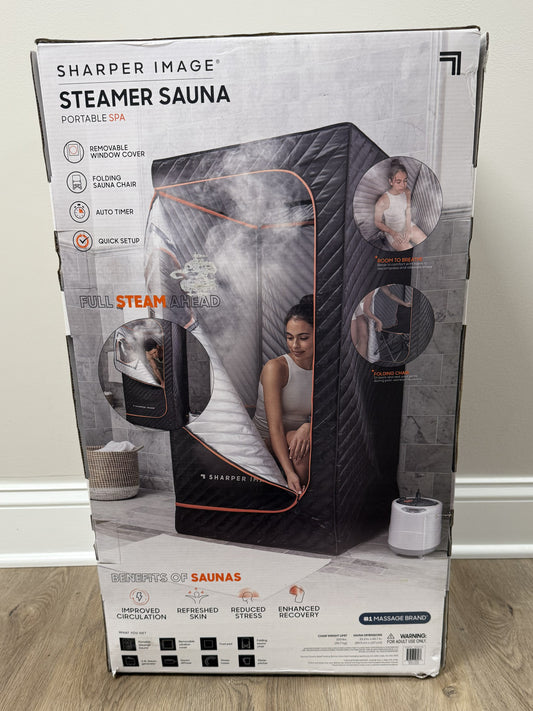 Sharper Image Portable Steamer Sauna Portable Spa: Electric 1-Person Sauna, 110V