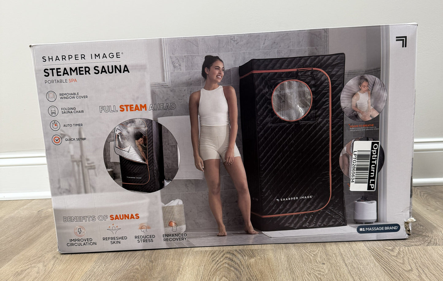 Sharper Image Portable Steamer Sauna Portable Spa: Electric 1-Person Sauna, 110V
